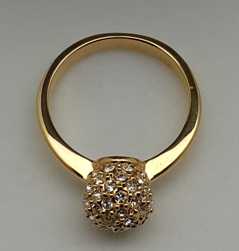 14K gold plate spherical ring