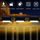 4 Pack Solar Deck Lights LED Step Stair lights Outdoor Waterproof Fence Light