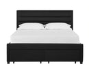 Queen Storage Bed Frame -  4 Drawer Bed- Black