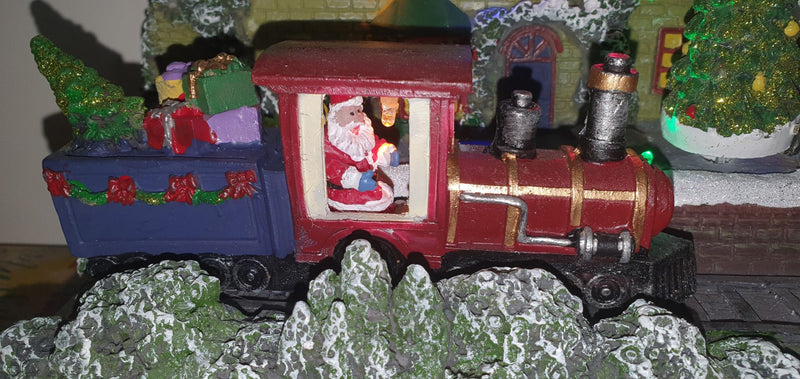 Santa's train delivery animated scene