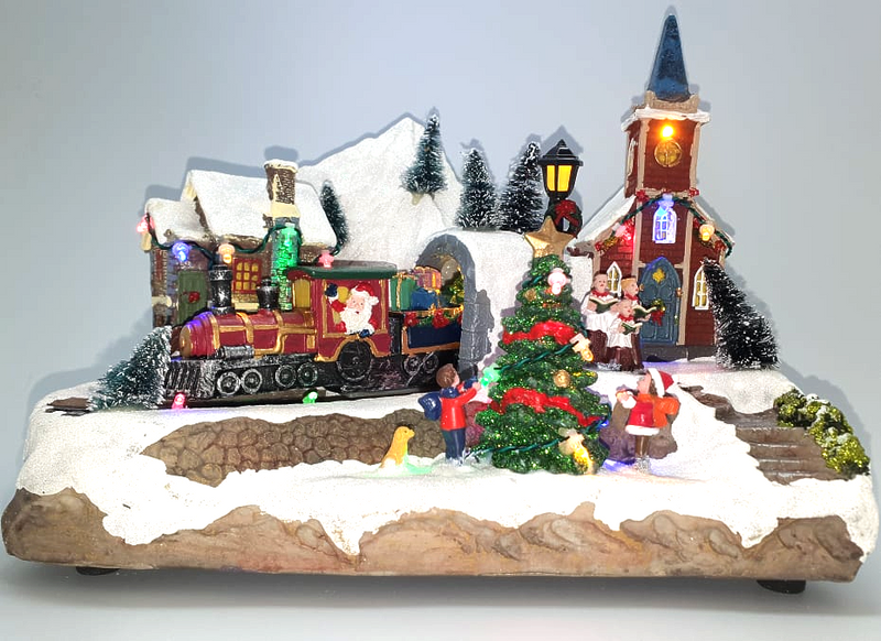 Christmas Musical Animated Toy Box with lights